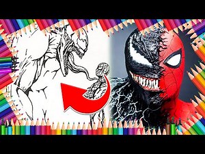 Spider Man vs Venom! EPIC Coloring Page Showdown!