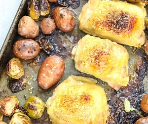 Sheet Pan Chicken Thighs with Vegetables