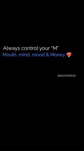 Always control your 4Ms #successmindset #discipline #facts #meditation #focus #personalgrowth