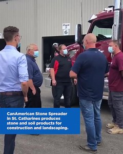 8.6K views · 143 reactions | My friend Sam Oosterhoff and I are at CanAmerican Stone Spreader meeting the family and staff who run this made-in-Ontario business. They manufacture right here in #StCatharines and play a significant role in supporting the local economy. | FordNation | Facebook