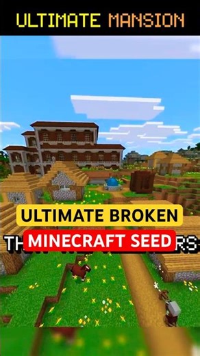 🌎THE ULTIMATE MANSION broken MINECRAFT SEED!