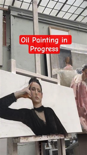 Oil Painting in Progress – Every Brushstroke Tells a Story 🎨✨ #artlovers #art #dailyart #portrait