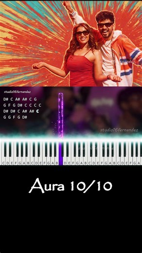 Aura 10/10 Keyboard Cover | Piano Notes | Meesaya Murukku 2 | Hiphop Tamizha | Fernandez 1