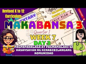 Makabansa 3 Term 1 Week 7 Session 3 | Pagmamalaki sa Kasaysayan ng Komunidad | Revised K-10 MATATAG
