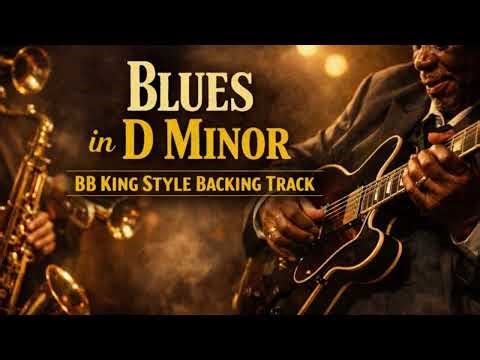 Midnight Blues in D Minor – BB King Style Slow Blues Backing Track