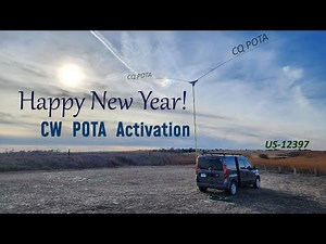 CW POTA on New Year's Day from Central Nebraska. 77 Morse Code Amateur Radio Contacts made on 20m.