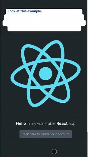 Clickjacking attack in React application #shorts