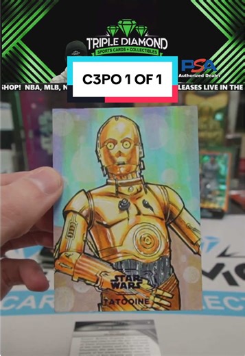 C-3PO ONE OF ONE SKETCH CARD FROM TOPPS HYPERSPACE! #cards #toppschrome #thehobby #STARWARS