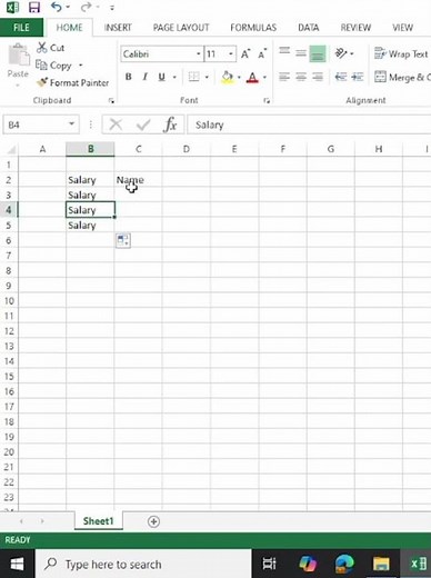 how to duplicate and copy text from cell to cell in MS Excel #microsoftexcel #mswordforbeginners