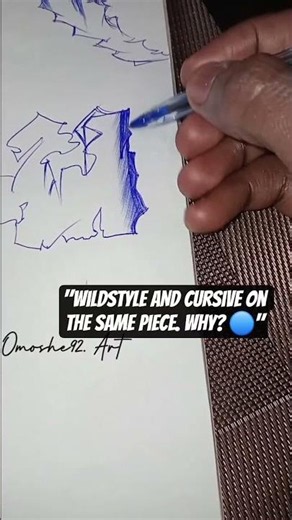 Sketching and shading techniques for beginners "Wildstyle Graffiti" 🔵🖊️ #shorts 🔥