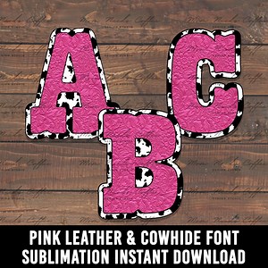 Western Font, Cowboy Letters, Teal and Cowhide Alpha, PNG Font, Tooled Leather - Etsy Australia