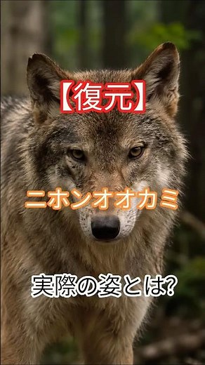 【復元】ニホンオオカミの姿とは？