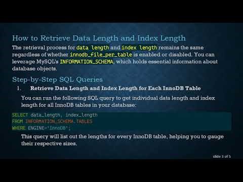 How to Find Data Length and Index Length of InnoDB Tables in MySQL 5.6 Without innodb_file_per_table