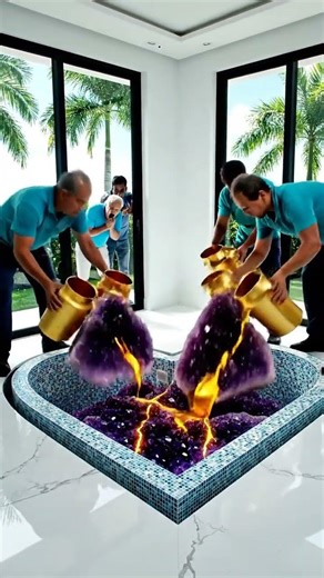 We Cut a CRYSTAL GEODE PORTAL Into This Luxury Bedroom Floor 😱✨