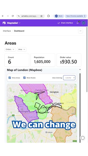 Airtable Custom Interfaces - Embed a custom Mapbox map