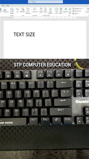 STP Computer Education on Instagram: "Text Size Shortcut in Ms Word #computer #laptop #pc #viral #reels #shorts"