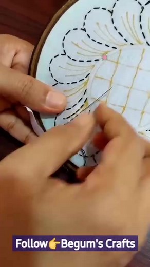 Amazing Running Stitch Design Hand Embroidery Tutorial For Beginner #running #stitch #design #tutorial 💛💛 | Begum's Crafts