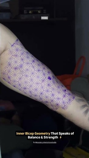 Geometrical Biceps Tattoo | Tattoo Studio In Noida