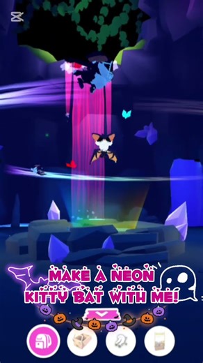 Making a NEON Kitty Bat in Adopt Me! 🐱🐱🖤🖤 #roblox #trading #halloween #adoptme