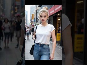 Jeans Advertisement Pictorial Concept of Beautiful Girls, AI Art