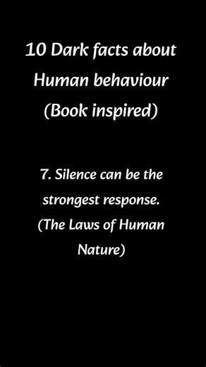 10 Dark facts about Human behaviour (Book Inspired) #facts #psychologyfacts #motivation #shorts #fyp