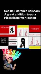 Sea Bell Ceramic Scissors from 19 Mosaics are a great addition to your Picassiette workbench. In Australia, go to https://www.19mosaics.com.au/store/seabell-ceramic-scissors to get the latest ones. | Sonja at Dragonfly Mosaics