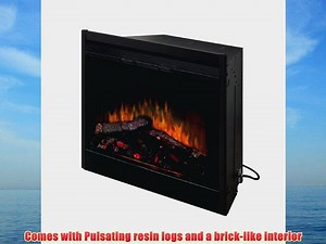 Dimplex BF39DXP 39-Inch Deluxe Built-In Electric Firebox with Resin Logs and Brick Backing