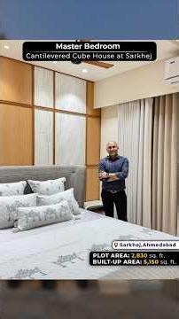 Cantilivered Cube House at Sarkhej | Master Bedroom