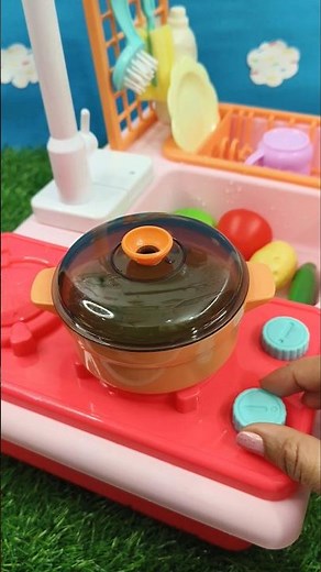 Cooking Broccoli Soup in a Toy Kitchen ! Yes Yes Vegetables Song #cocomelon #toddlerlearning