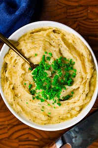 Sous Vide Mashed Potatoes!.Literally the greatest use of sous vide. So easy, huge time saver, and the best tasting mashed potatoes you’ll ever have!Into the bag: 2lbs peeled russet potatoes, a truckload of garlic, 1 cup whole milk, 8oz butter, 1tbsp each of salt and pepper.Seal bag and sous vide at 194° for 1.5 hours.Given them a good mash in the bag, then finish with a potato masher....📸: @thekitchenwhitelaw...#TheKitchenWhitelaw #mashedpotatoes #sidedish #holidayrecipes #thanksgivingdinner #t