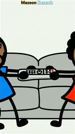 The Remote Control Struggle is REAL! 🤣 #shorts #animation #funny