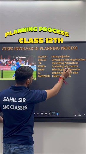 Planning class 12th Business Studies | planning process short trick by sahil sir CBSE #class12