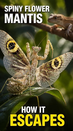 How This Mantis Escapes Certain Death! 🌸💥 #shorts