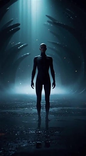 Ever wondered what your DNA looks like? Watch as a human figure #DNADiscovery #SciFiArt #BioIllumination #GeneticJourney #MysticalTextures