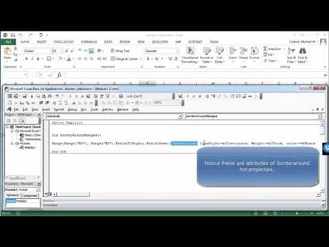 Setting borders in Excel VBA