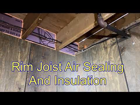 Rim joist insulation air sealing