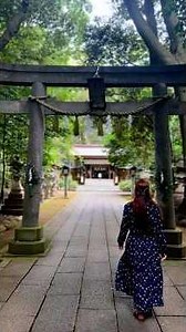 Guardian Statues and Forest Calm at Suwa Shrine 🌿