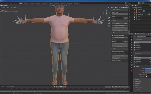 smpl-x blender插件使用