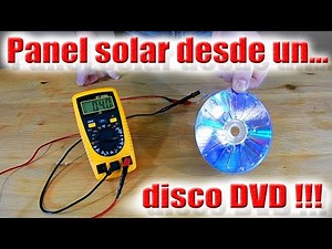 ✅ Panel solar desde un disco DVD normal !!! 1 5 voltios no hay problema! ✅