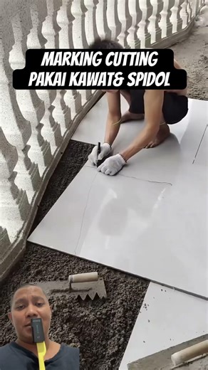 How to mark granite for cutting using wire and a marker #crafts #short #handyman
