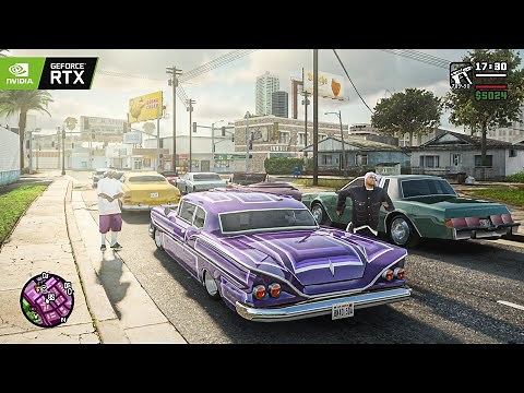 GTA San Andreas RTX 4090 'Grove Street Reunite' Mission 4K Gameplay! GTA SA Remastered Graphics Mod