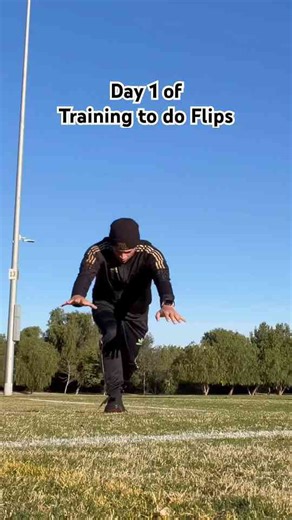 Day 1 of training to do flips
