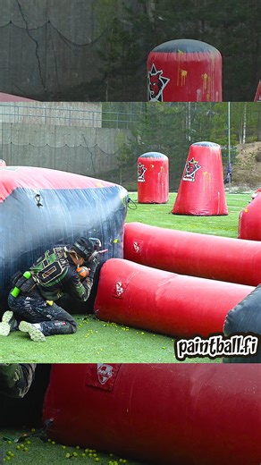 Slow motion paintball shootout #paintball #paintballing #speedball #heinola #vierumäki | Paintball.fi