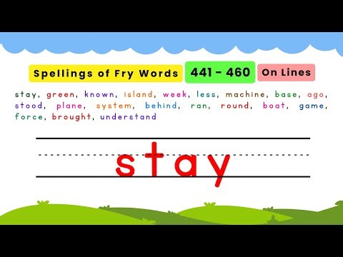 Fry Sight Words Spellings 441–460 ✍️ | Learn to Write Fry Sight Words (List 23)