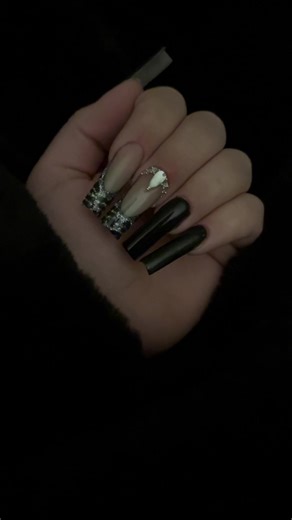 leopard print french nails🐆🖤#beginnernailtechs #fyp #nailart #perte #leopardnails