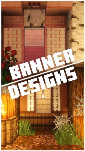 Minecraft Tutorial: Two Easy Banner Designs #minecraft #minecraftbuilding #minecrafttutorial
