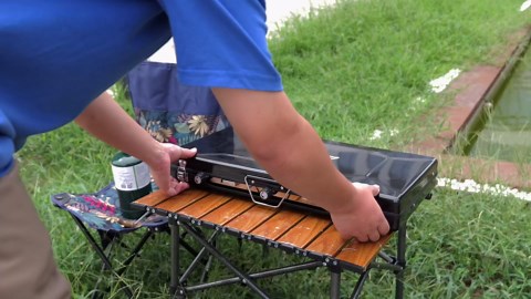 3-Burner Propane Camping Stove - Portable Stove with Adjustable Burners, Wind Guards, Toast Tray, 20,400 BTUs for Camping, Tailgating, BBQ, Picnics