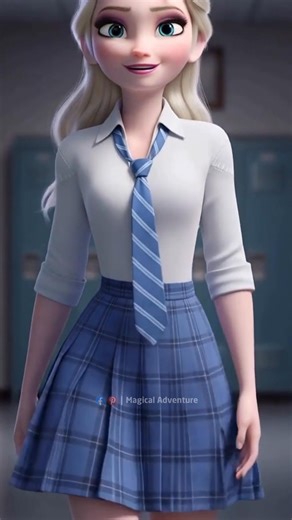 55K views · 3.4K reactions | Elsa reimagined as school girl #elsa #disneyprincess #disneyaireel | Magical Adventure | Facebook
