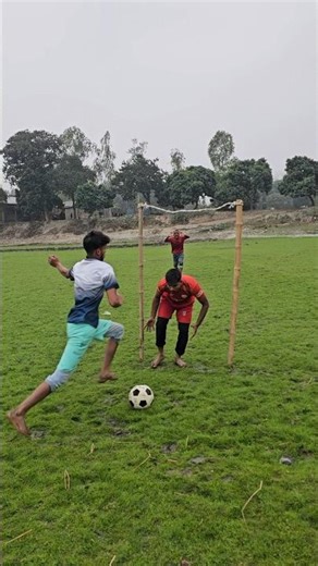 Suddenly the goal post was spread out behind