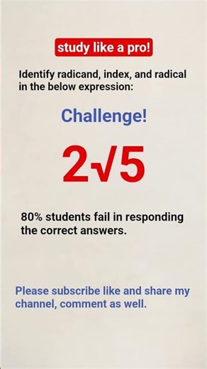 Radical Expression & Sign in Basic Maths for Grade 5-10